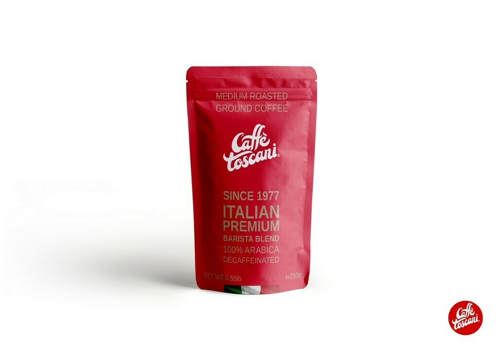 Caffè Toscani®, Decaf, Arabica Ground Coffee 250g (0.55lb)