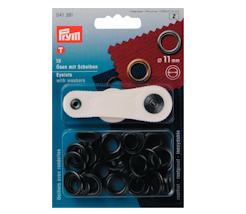 Prym öljetter, svart oxid, 11 mm - 15 st