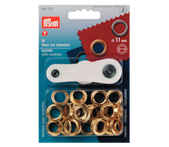 Prym öljetter, förgyllda, 11 mm - 15 st