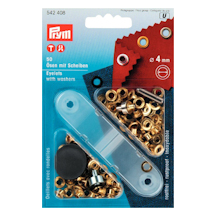 Prym öljetter, förgyllda, 8 mm - 24 st
