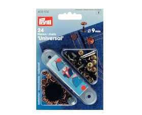 Prym nitar, svartoxiderade, 9 mm - 24 st
