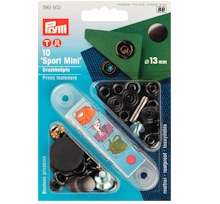 Prym nittryckknappar &quot;Sport mini&quot;, svart oxid, 13 mm - 10 st