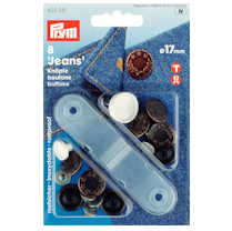 Prym jeansknappar, antik koppar, 17 mm - 8 st