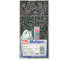 Prym Multipac öljetter, svart oxid, 5 mm - 500 st