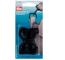 Prym karbinhake, plast, svart - 30 mm