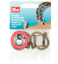 Prym väskhandtagfästen, antik mässing - 4 st