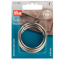 Prym fjäderring till väska, silver - 35 mm - 2 st
