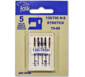 Falk symaskinsnålar Stretch - 5 st - 70-80