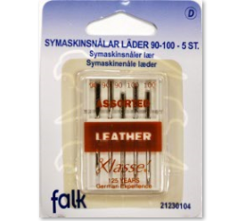 Falk symaskinsnålar Läder - 5 st - 90-100