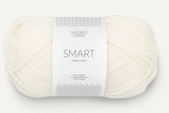 Sandnes Smart, 50 gr - 1001 - Vit