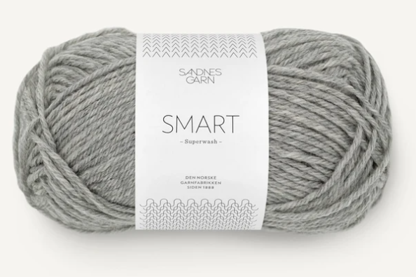 Sandnes Smart, 50 gr - 1042 - Gråmelerad