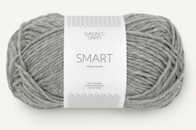 Sandnes Smart, 50 gr - 1042 - Gråmelerad