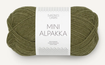 Sandnes Mini Alpakka, 50 gr - 9554 - Olivgrön