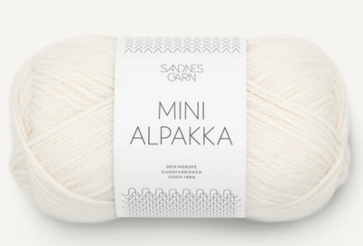 Sandnes Mini Alpakka, 50 gr - 1001 - Vit