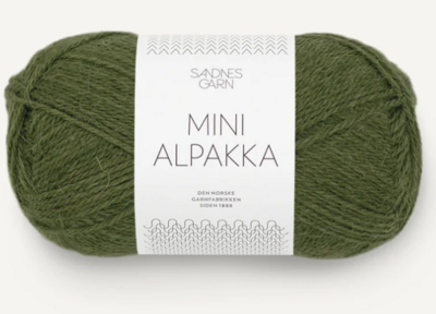 Sandnes Mini Alpakka, 50 gr - 9573 - Mossgrön