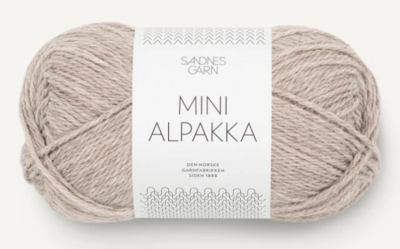 Sandnes Mini Alpakka, 50 gr - Melerad gråbeige