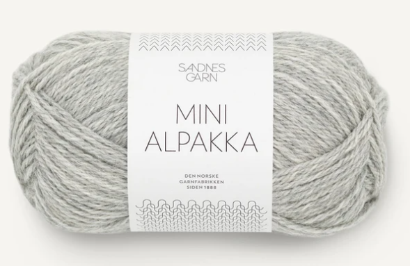 Sandnes Mini Alpakka, 50 gr - 1032 - Ljus gråmelerad