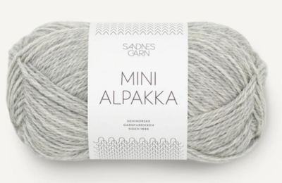 Sandnes Mini Alpakka, 50 gr - 1032 - Ljus gråmelerad