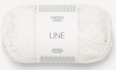 Sandnes Line, 50 gr - 1002 - Vit