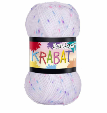 Falkgarn Krabat Fantasi, 50 gr - 048 Vit prick