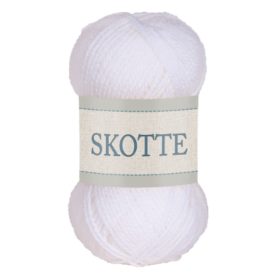 Falkgarn Skotte, 50 gr - 011 Vit*