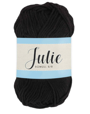 Falkgarn Julie 8/8, 50 gr - 13 Svart