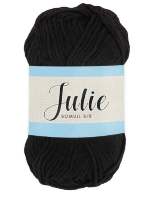 Falkgarn Julie 8/8, 50 gr - 13 Svart