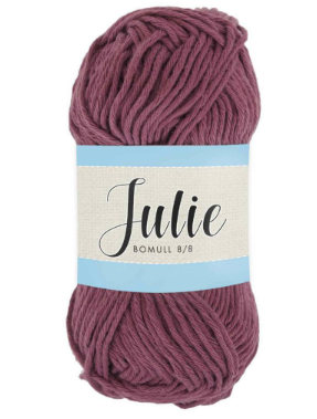 Falkgarn Julie 8/8, 50 gr - Plommon