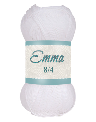 Falkgarn Emma 8/4 merc., 100 gr -  851 Vit