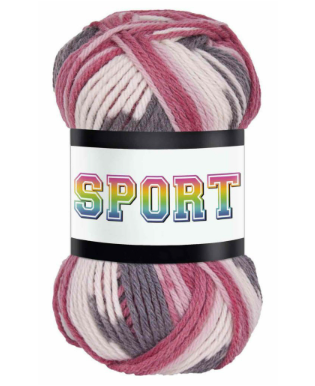 Falkgarn Sport, 100 gr - Ecru, rosa