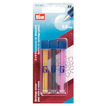 Prym Love Ersättningsstift till stiftpenna, extra fine, 0,9 mm- svart, gul, rosa