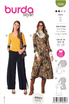 Burda 5990 - Klänning Tröja - Dam