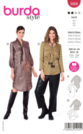 Burda 5968 - Klänning Blus - Dam