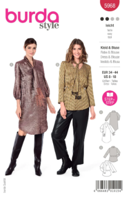 Burda 5968 - Klänning Blus - Dam