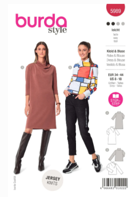 Burda 5989 - Klänning Blus - Dam - Casual