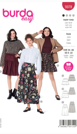 Burda 5978 - Kjol - Dam