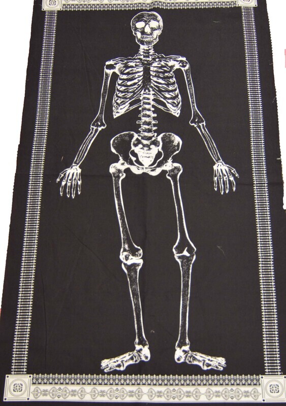 Lappteknik - Skelett - Glow in the dark