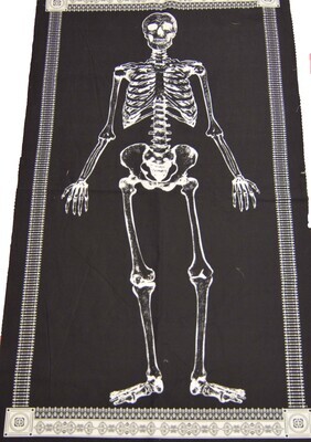 Lappteknik - Skelett - Glow in the dark