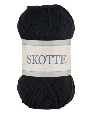 Falkgarn Skotte, 50 gr - 012 Svart*