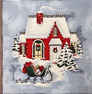 Framsida till kudde / tavla - Julmotiv - Jullandskap