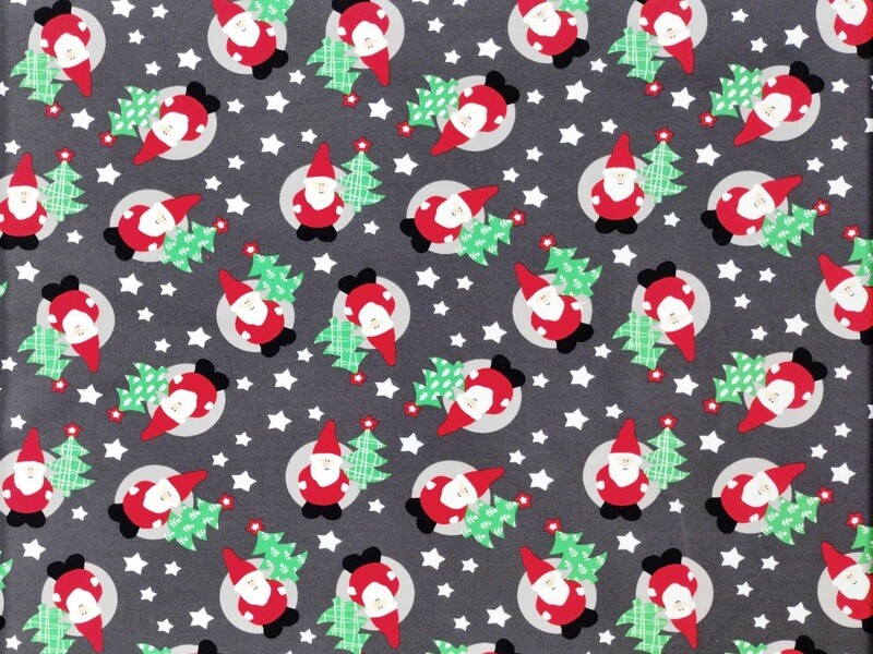 Trikå &quot;Jultomte med julgran&quot;