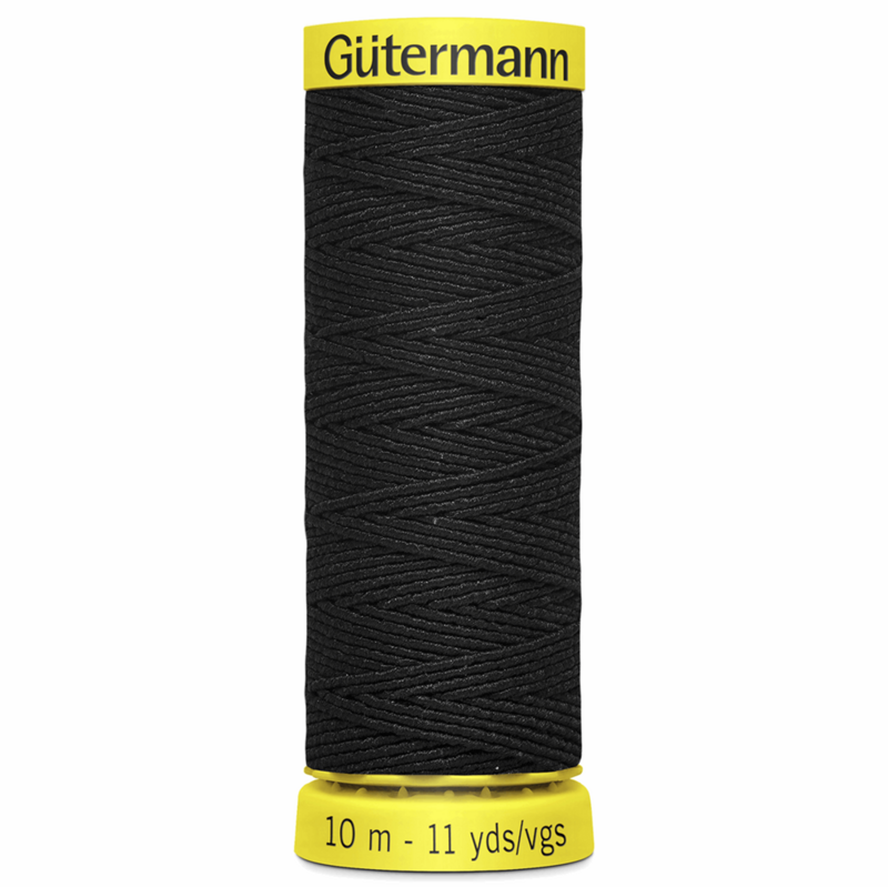 Gütermann - Elastisk tråd - 10 m - svart