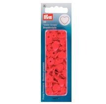 Prym Love nittryckknappar &quot;hjärta&quot; 12,4 mm - 30 st - röd