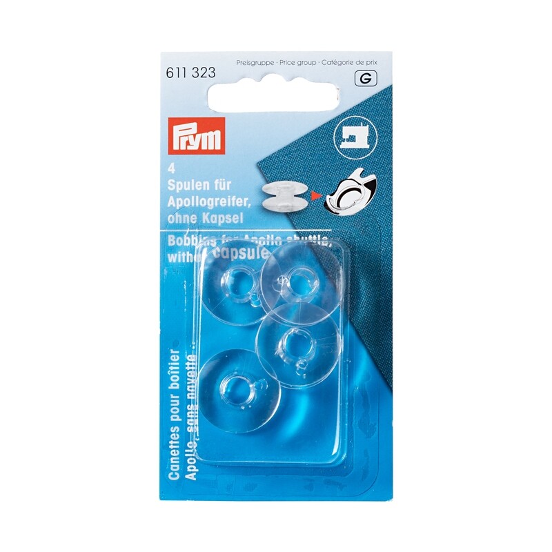 Prym Symaskinsspolar Apollofäste 20 x 10,5  MM - 4 ST.