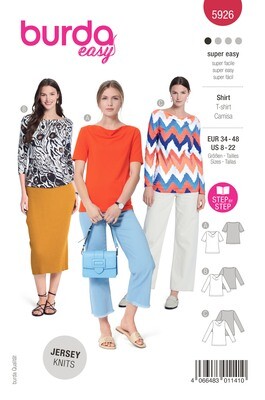 Burda 5926 - T-shirt - Dam