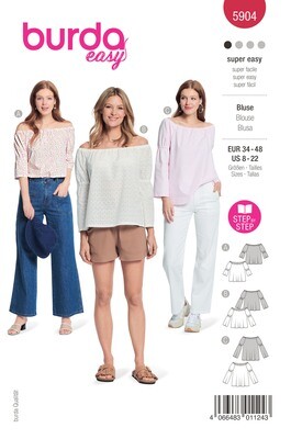 Burda 5904 - Blus - Dam