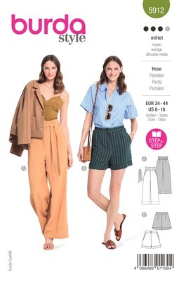 Burda 5912 - Byxor, shorts - Dam