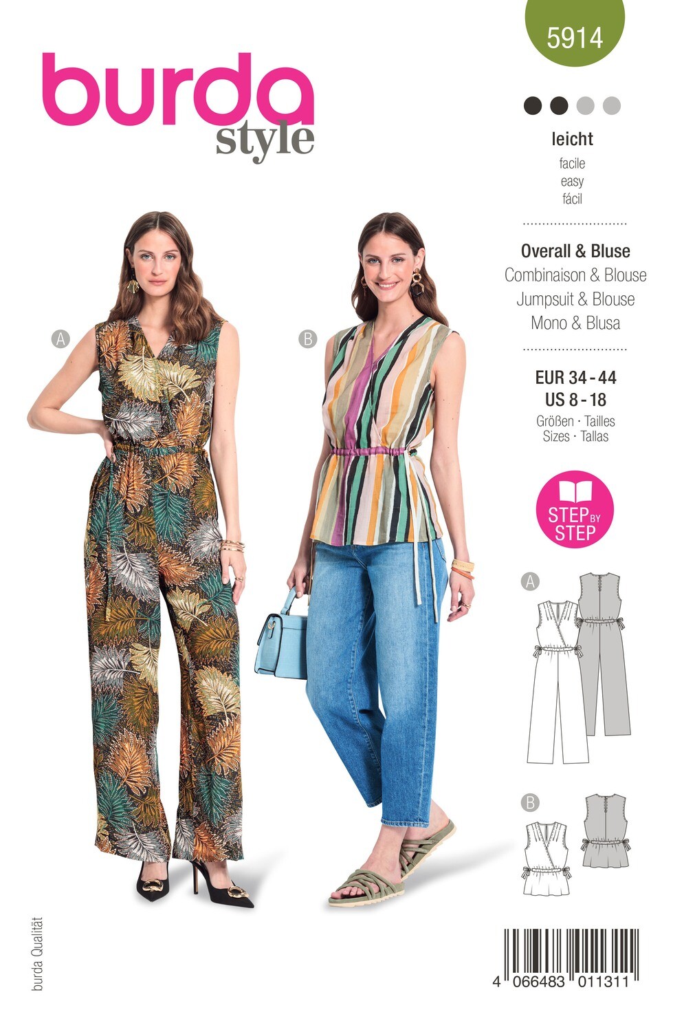 Burda 5914 - Jumpsuit, Blus - Dam