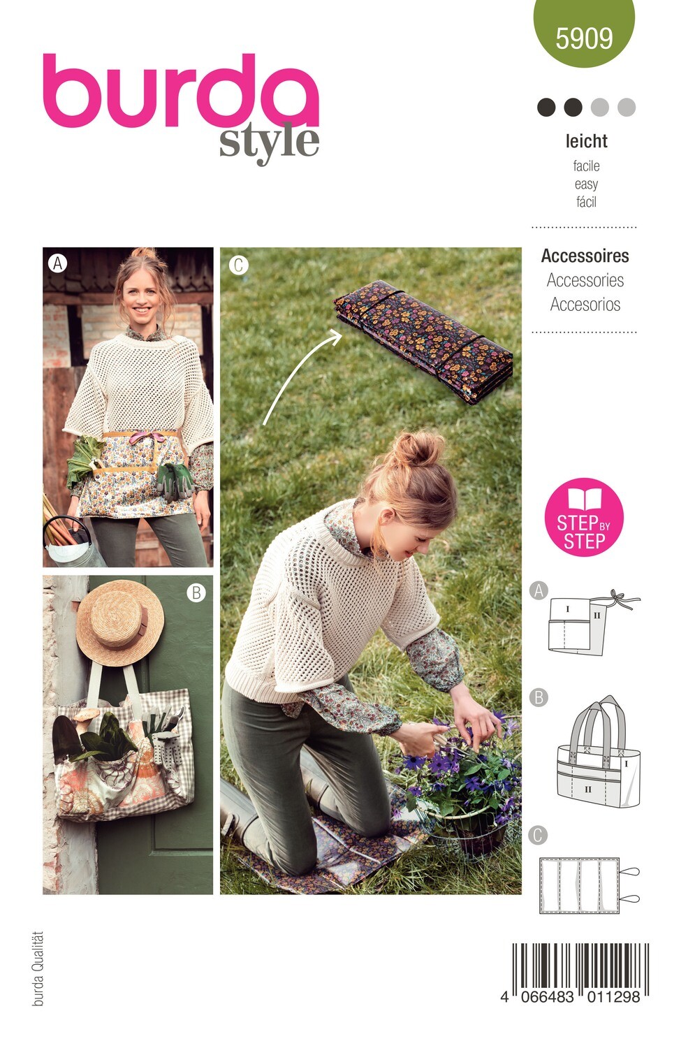 Burda 5909 - Trädgårdsväska - Accessoarer