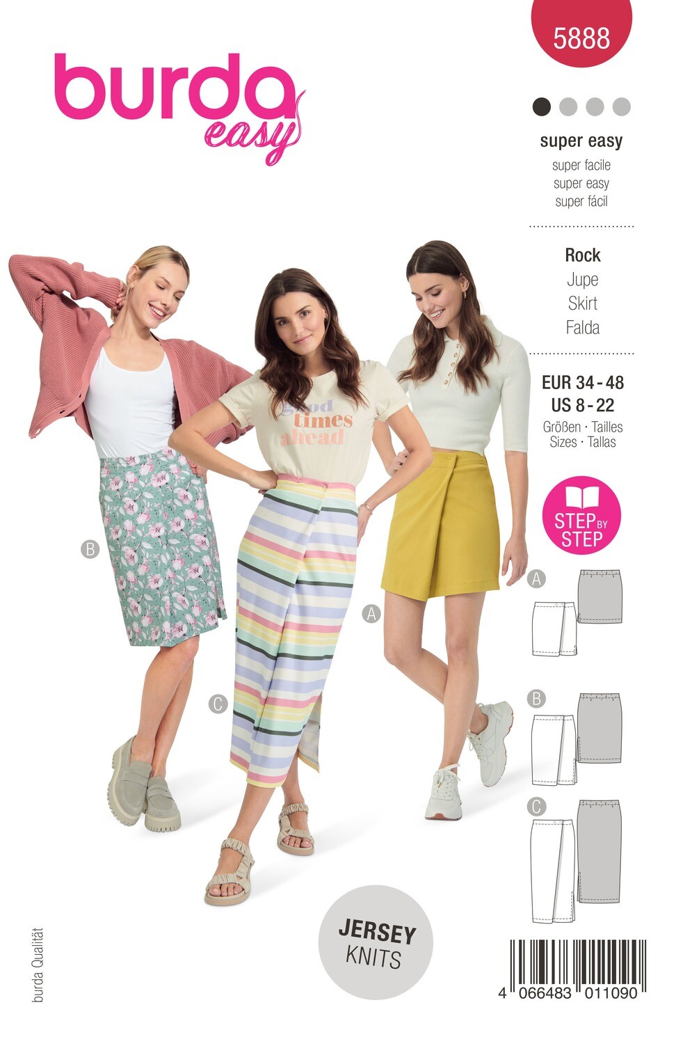 Burda 5888 - Kjol- Dam